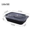 Thickened Black Rectangular Disposable Takeaway Food Box