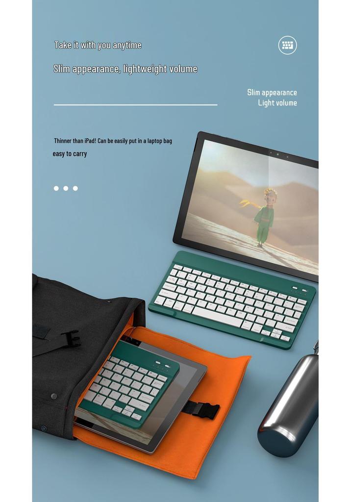 Wireless Bluetooth Keyboard & Silent Mouse Set for iPad/Apple/Huawei Devices