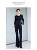Women's Black Slim Fit Retro Workwear Suit: Spring & Autumn Professional OL Set