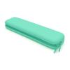 Creative Student Monochrome Rectangular Silicone Texture Pencil Bag Large Capacity Office Study Stationery Storage Supplies