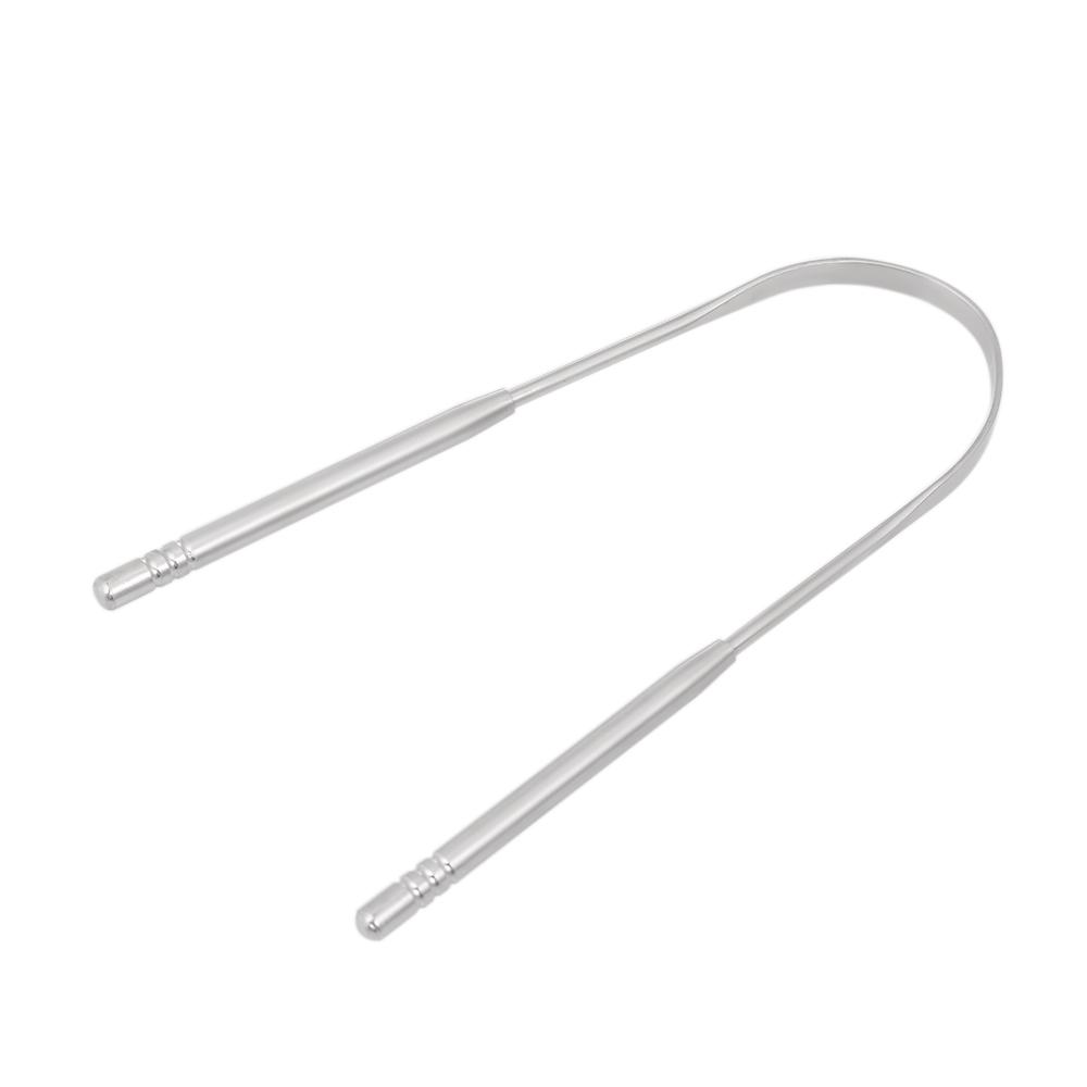 Tongue Scraper Stainless Steel Cleaner Fresh Breath Cleaning Coated Tongue Toothbrush Dental Oral Hygiene Care Tools