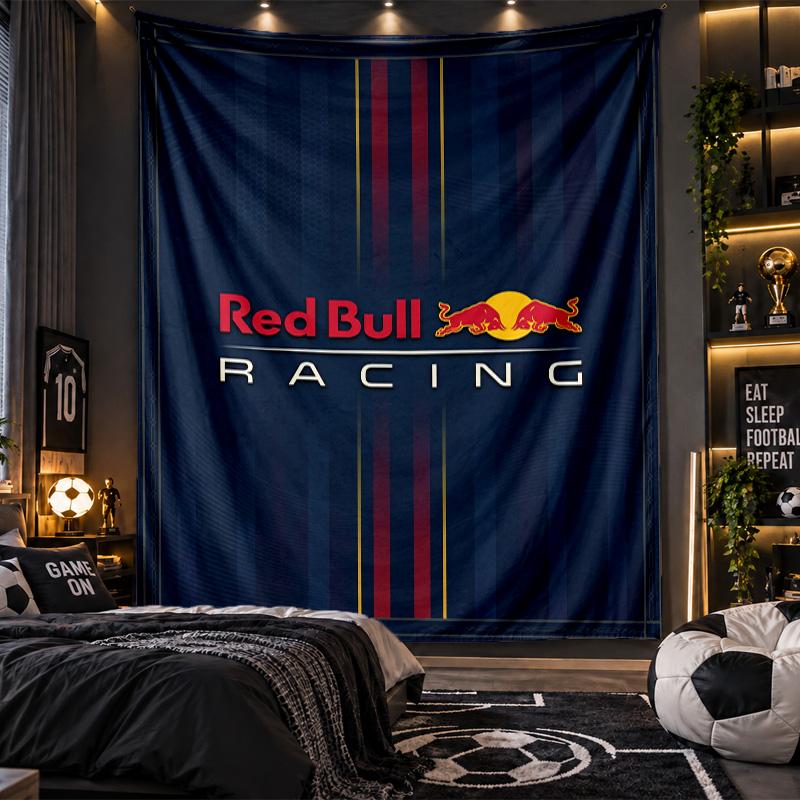 Wandbehang Tapisserie Red Bull Racing Drucktuch für Wohnzimmer Schlafzimmer Heimdekoration
