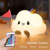 Neues Kreatives Kleine Wolke LED Nachtlicht Nachttisch Weiches Silikon Fernbedienung Tippen Warmes Nachtlicht Lampe Für Baby Kinder Geschenk
