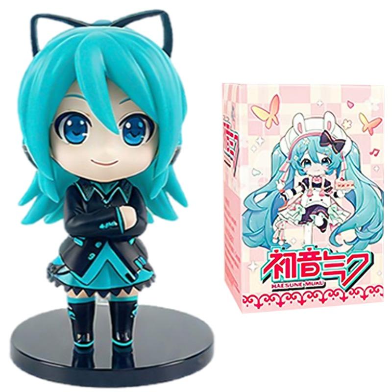 Chibi Hatsune Miku Blind Box Figure - Anime Vocaloid Collectible Model, Cute Desk Decor Surprise Gift for Fans