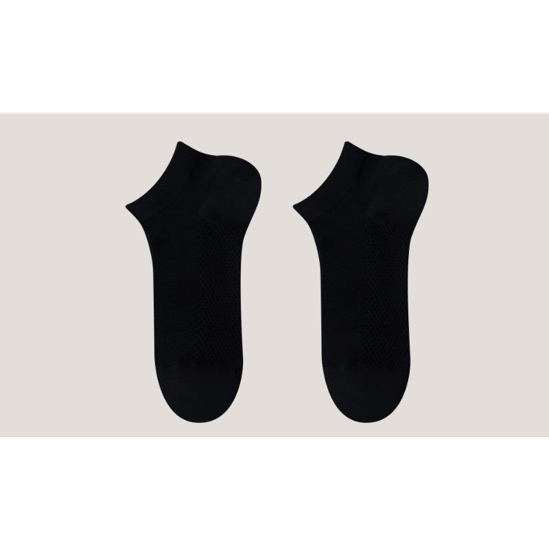 Summer Low-top Long-staple Cotton Men's Short Socks, Pure Cotton, Summer Breathable, Deodorizing, Sweat-absorbing, Solid Color, Sporty and Casual