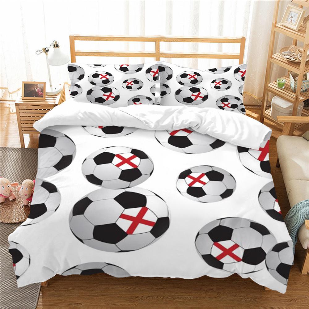 Hot Sell Football Bedding Cover Suit Cool Pattern Home Textiles Bed Set Duvet Cover Set Luxury Cover Set King Size Quilt Cover