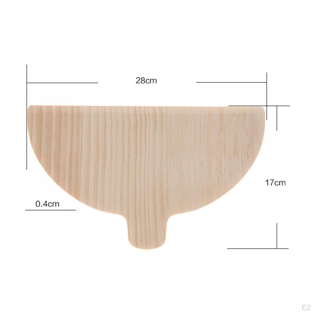 2 Stück Pizzaheber Ofen Spezialwerkzeug Halbrund Einfache Lagerung Zubehör Tragbar Holz