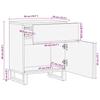 VidaXL Table de chevet blanc 50x34x60 cm bois de manguier massif, armoire de chevet, armoire de lit, table d'appoint pour 377479