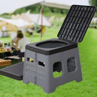 Foldable Car Toilet with Lid Portable Anti-odor Restroom Versatile Bedpan for Camping Travel Space-Saving Outdoor