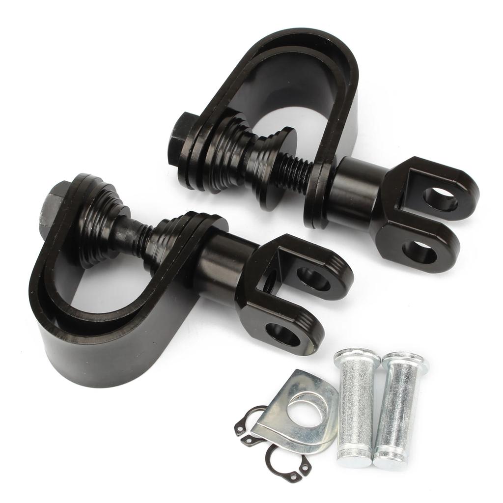 2pcs Universal 1-1 1/4" Motorcycle Highway Footpegs Footrest Clamp Engine Guard Crash Bar Kit for Harley Chopper Bobber Custom