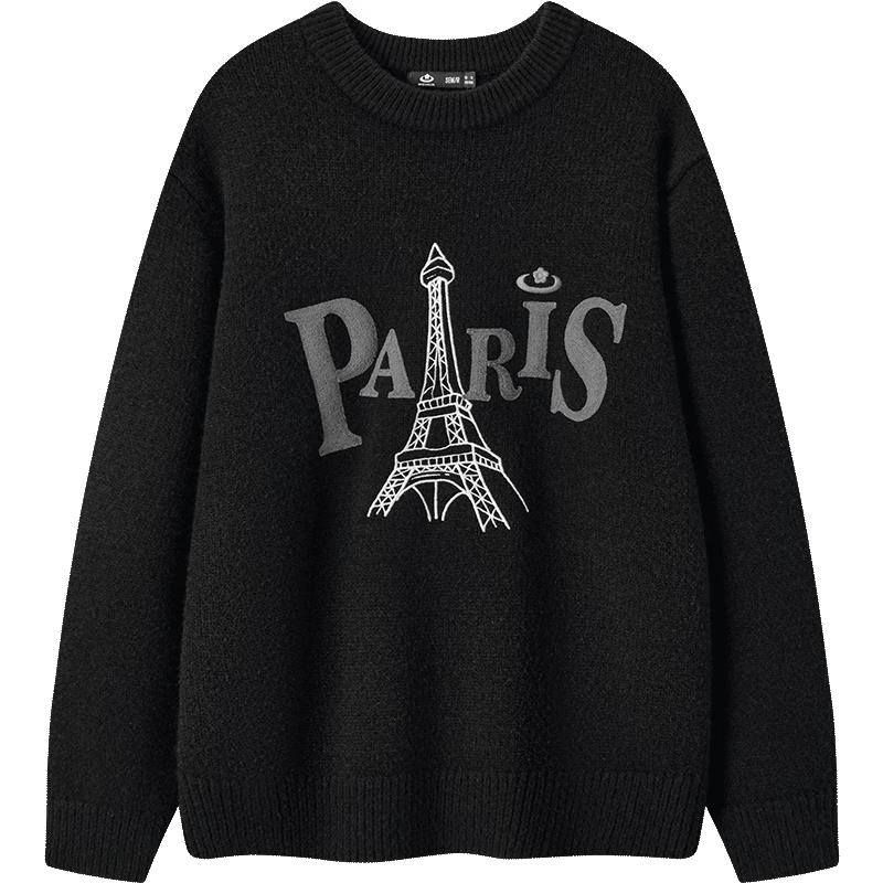 

Semir Men s Embroidered Plum Blossom Pullover Sweater L