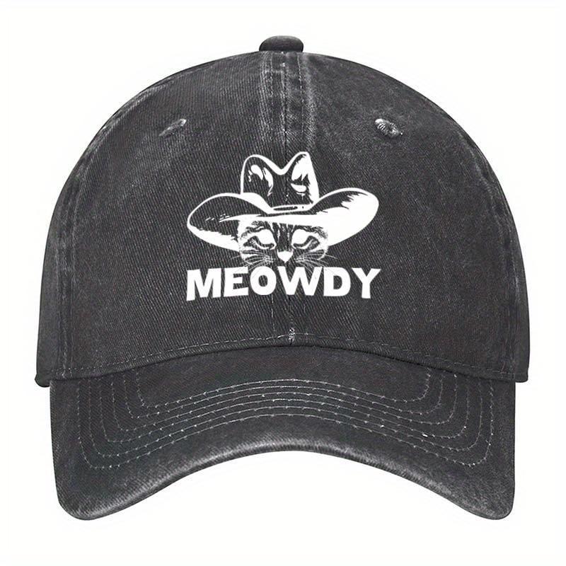 

Hats Meowdy Funny Mashup Between Meow And Howdy Cat Meme Cool Gift 798726 Vintage Washed Baseball Cap TT4100% COTTON adjustable