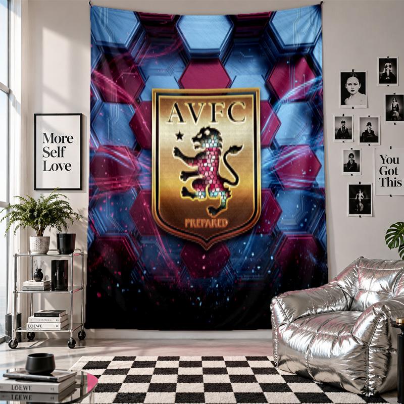Aston Villa Football Wall Tapestry Home Decor Wall Hanging Cloth for Bedroom Living Room Background