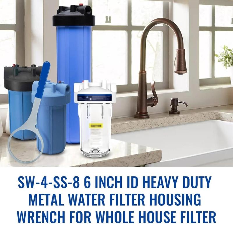 Pack of 1 Firm Steel Filter Tool with Ergonomic Rubber Varnished Handle for Permanent Waterpurification Use