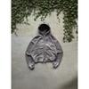 Y2K Streetwear Hoodie Heren Dames - 3D Print Rits Grafisch Sweatshirt In Roze Grijs