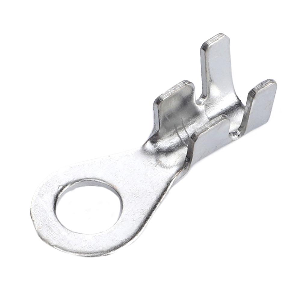 Multipurpose Pack of 100 Thickened Sturdy Brass Round Wire Terminals Connectors for Secure Electrical Connections