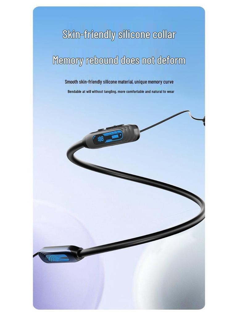 i58 Bluetooth Neckband Headphones: Wireless In-Ear with Large Battery Display, Ideal for Sports, Universal Compatibility with Smartphones