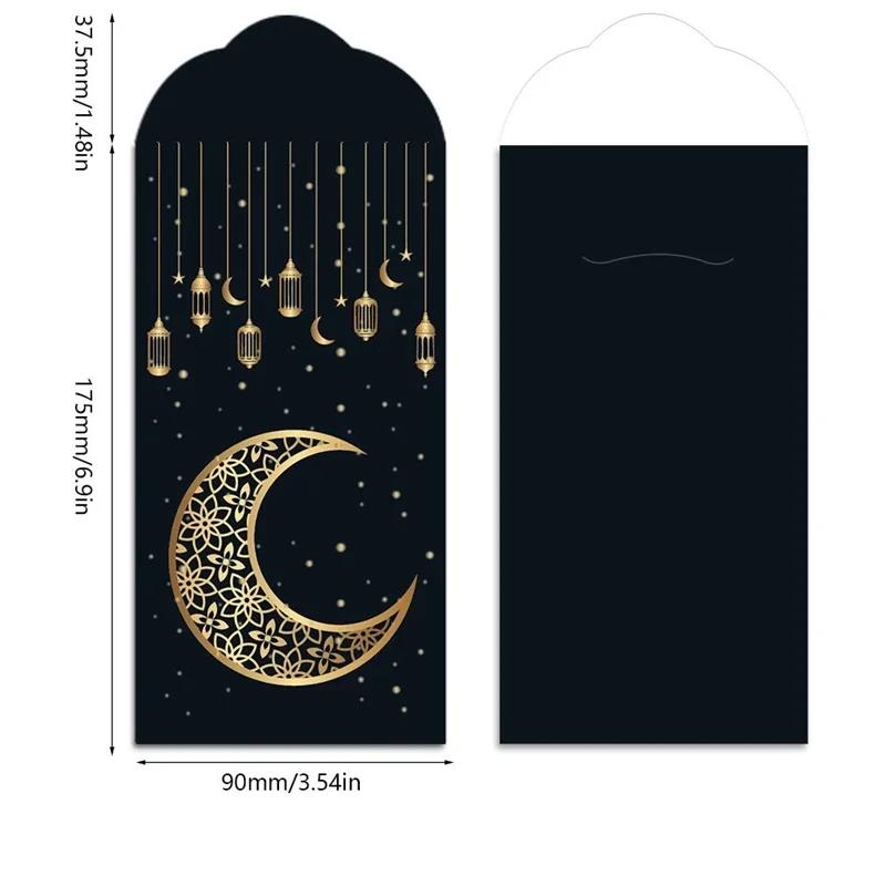 6pcs&18pcs Cash Envelopes For Eid Mubarak Money Cards Ramadan Moon Decoration Eid Al-fitr Invitation Supplies Holiday Gift Bag
