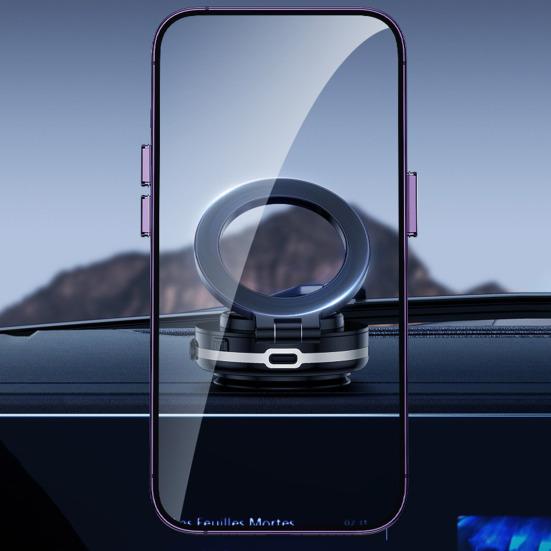 Magnetic Car Phone Holder Electric Vacuum Suction Cup Mount 360 Degrees Rotation Strong Grip Strong Magnetic Car Stand for IPhone