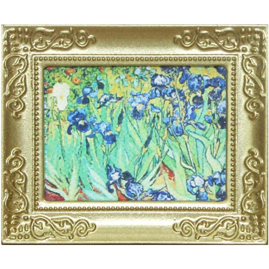 Pictură în miniatură 1/12 Accesorii pentru decorarea casei de păpuși, ramă foto în miniatură antică Poză clasică de perete de mână Decorare perete pentru casă de păpuși Pictură artistică