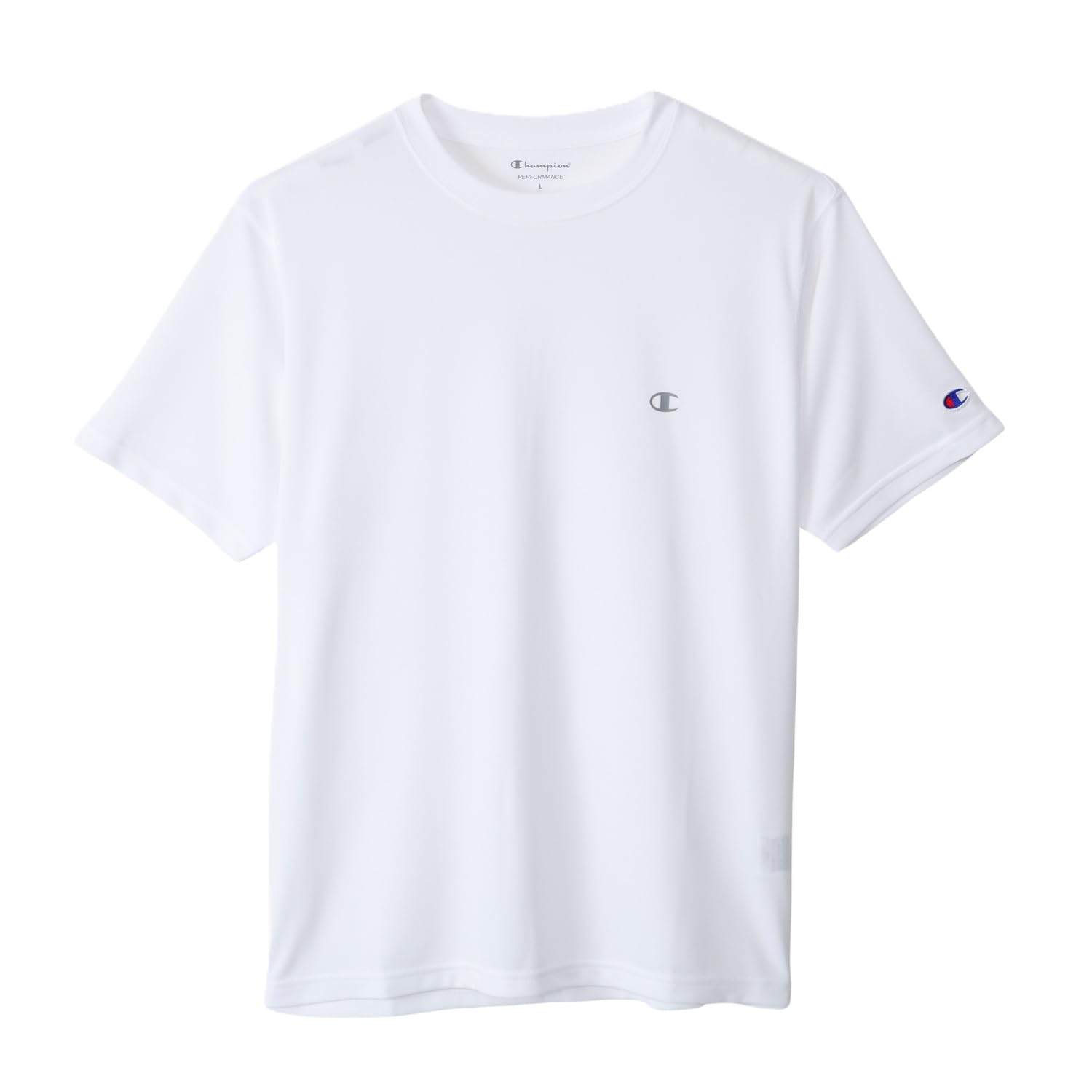 

Champion Короткая футболка с круглым вырезом из УФ-резины размера XL, рукав, быстросохнущая, защита, непрозрачная, логотип в одной точке, принт, горловина, C8-TS310, мужская, белая, белый