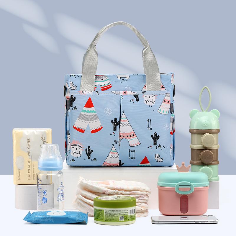 Mommy Bag Fashion Printed Handbag Women's Large Capacity Single Shoulder Crossbody Mother and Baby Bag Portable Storage Bag