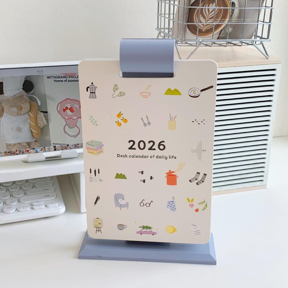 Page Flipping Cartoon Desk Planner Cartoon 2026 Cute Student Calendar  Calendar Ornament