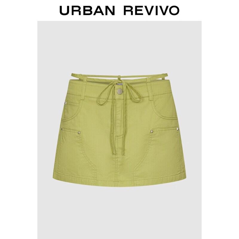 UR2026 Women s Rivet Lace-up Mini Skirt XS