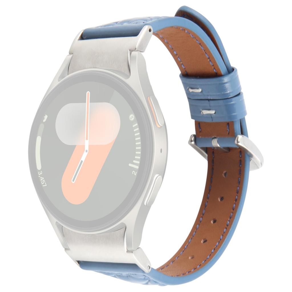 Watch Band for Samsung Galaxy Watch7/Watch6/Watch5/Watch4/Watch FE Heart Pattern Embossed Cowhide Leather Strap