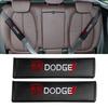 1/2pcs Car Emblem Seat Belt Protection Shoulder Pad Leather Covers Auto Interior Accessories For Dodge Durango Caliber Caravan