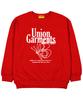 UNION GARMENTS Butterfly Terry Oversized Sweatshirt Red