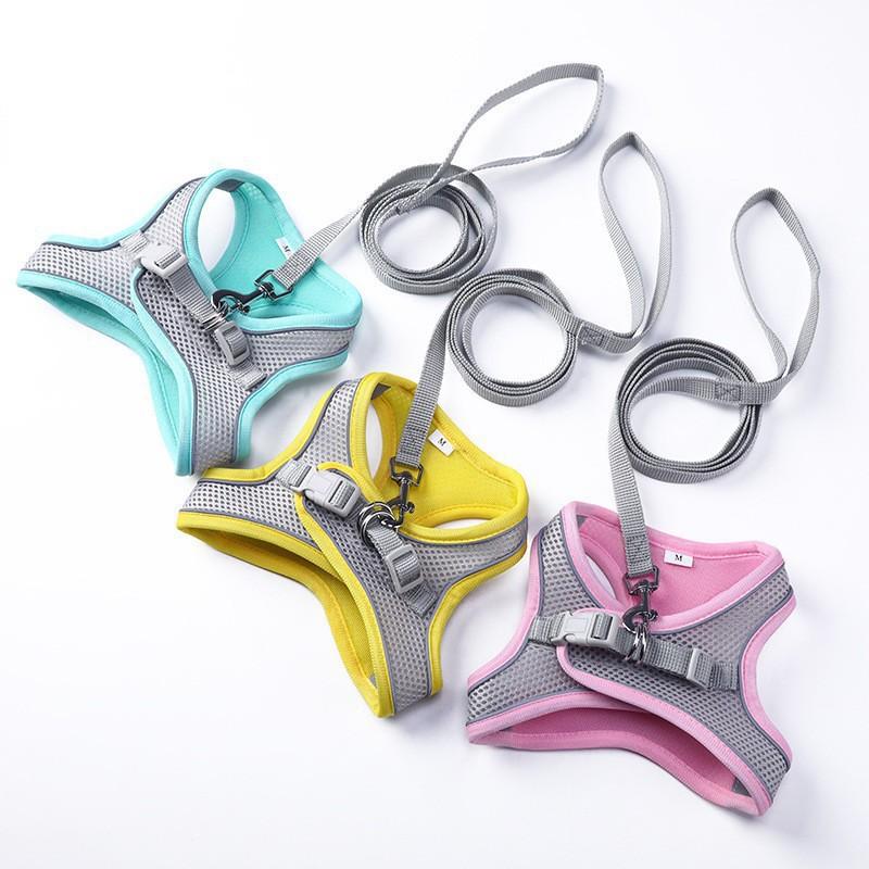 Pet Leash Dog Chest Back Vest Reflective Dog Strap Cat Leash