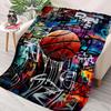 3D Basketball Theme Printed Blankets Bedroom Sofa Camping Airplane Travel Portable Blankets Multi-Scene Available Holiday Gifts