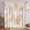 Vintage Pearl Diamond Gold FlowerFree Shipping Window Curtains For Living Room Kids Bedroom Bathroom Kicthen Door Home Decor2Pcs