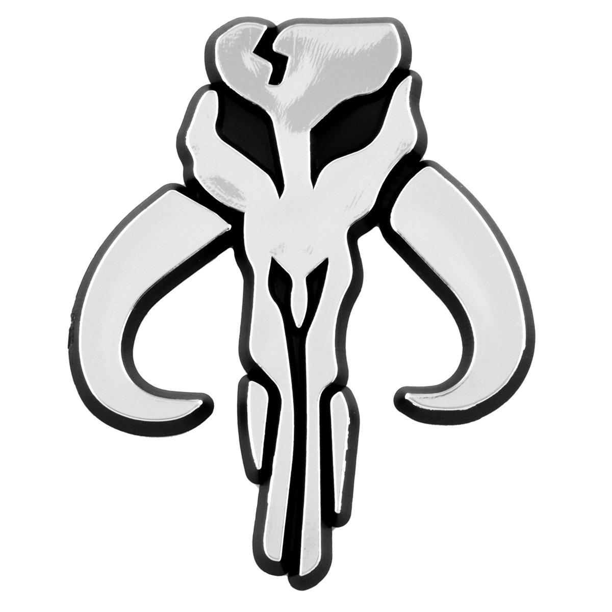 

SW Mandalorian Skull Plastic Auto Emblem - [Silver] [3 x 2 1/2 ] 3 x 2.5 серебряный