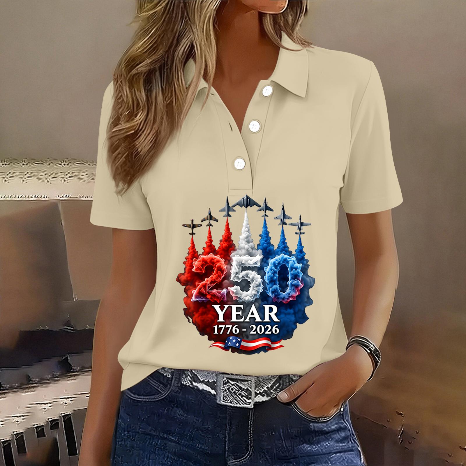 

Women Casual Button Front Short Sleeve T Shirt Lightweight Soft Fabric Comfortable Fit Summer Top XL бежевый