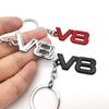 3D Metalen V8 Logo Stijl Auto Sleutelhanger Sleutelring Sleutelketting Ringhouder voor Ford Jeep Dodge Toyota 4Runner LAND CRUISER