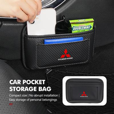 Car Logo Mini Door Armrest Handle Storage Bag Bracket Accessories For Lancer ASX Pajero Mirage Attrage Xpander