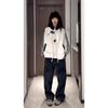 Unisex College Style Baseball Hoodie Jacket: Trendy, Loose-Fit, Stand-Up Collar for Autumn/Winter.