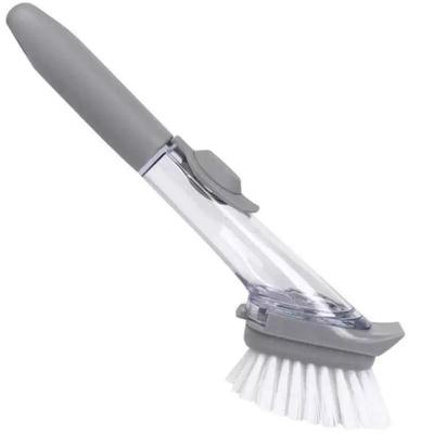 Long Handle Pot Brush Dish Bowl Washing Cleaning Brush Soap Dispenser Kitchen Sink Scrubber