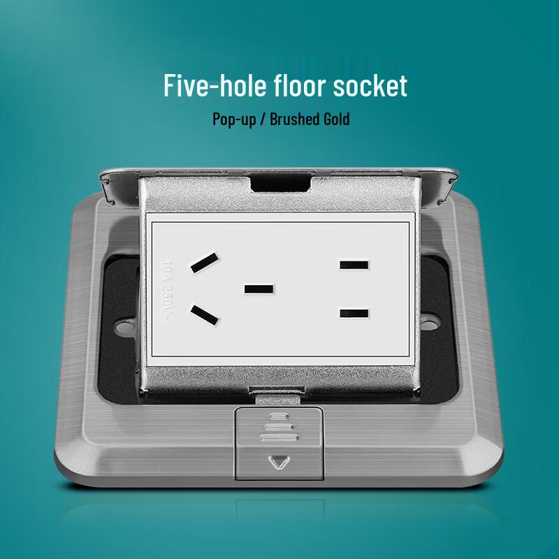 

Zhuochi Pop-up Floor Socket with Stainless Steel Cover CN plug (adapter included)