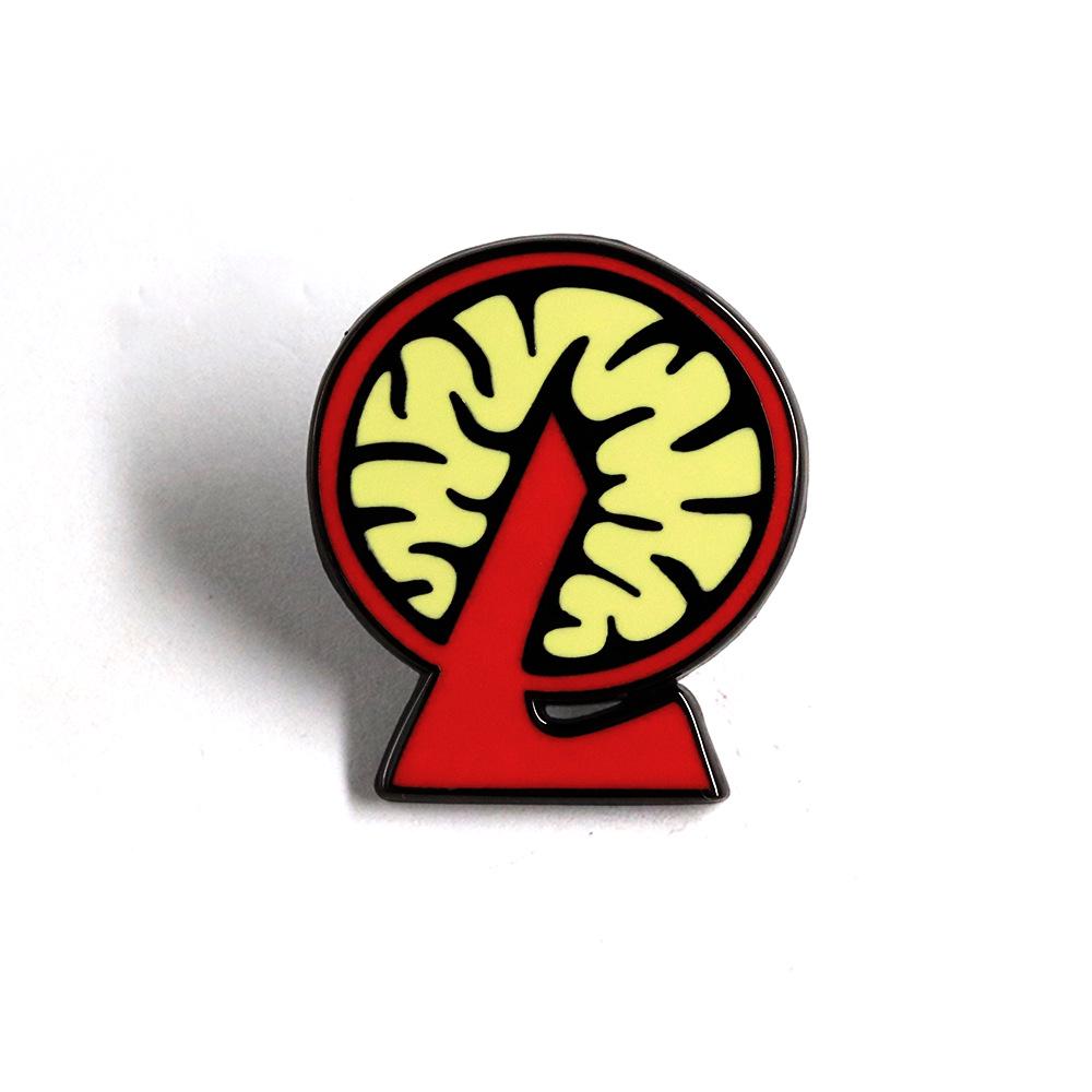Lobotomy Corporation Brain L Logo Enamel Pin Brooch - Game Merchandise & Backpack Decoration