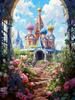 Diamond Painting Castle Russia 5DDIY Diamond Flower Picture Embroidery Landscape Church Mosaic  Kit Handmade Hobbies Decoration