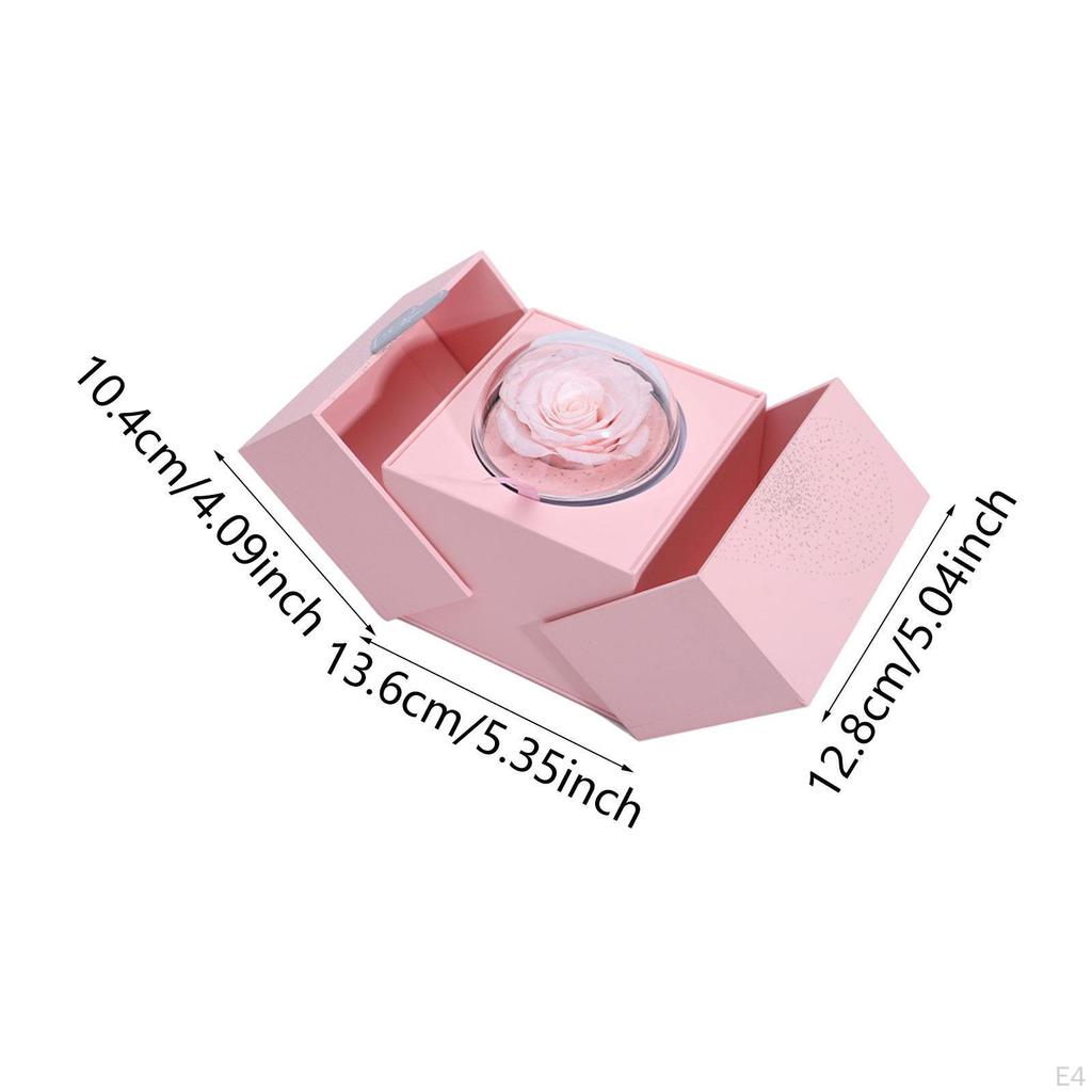 Liftable Gift Box Engagement Ring Preserved Flowers Valentine's Day Gifts Proposal for