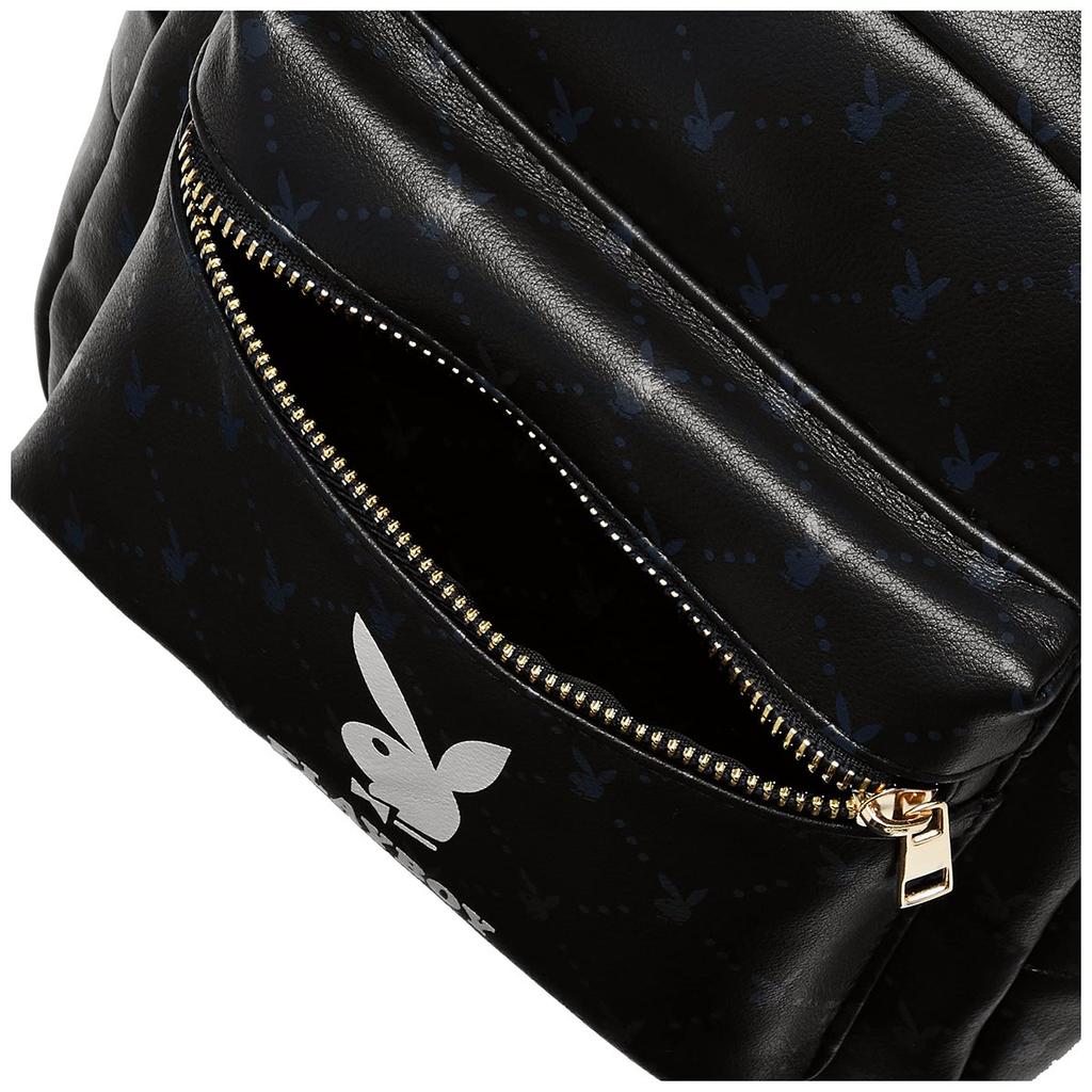 PLAYBOY Monogram Mini Backpack - Trendy Y2K Style, Lightweight, Multiple Pockets