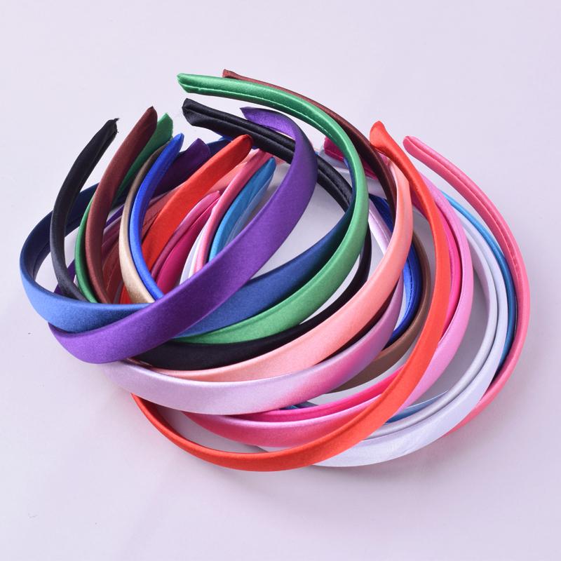 20 Stück/Los 1,5 cm Breite Haarreifen Stirnbänder für Frauen Kinder Haarband Haaraccessoires Satinband Haarband Stirnband Make-up Sport