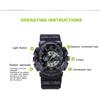 SANDA Vodotěsné pánské hodinky Electronic Fashion Multifunkční Outdoor Watch Sportovní hodinky