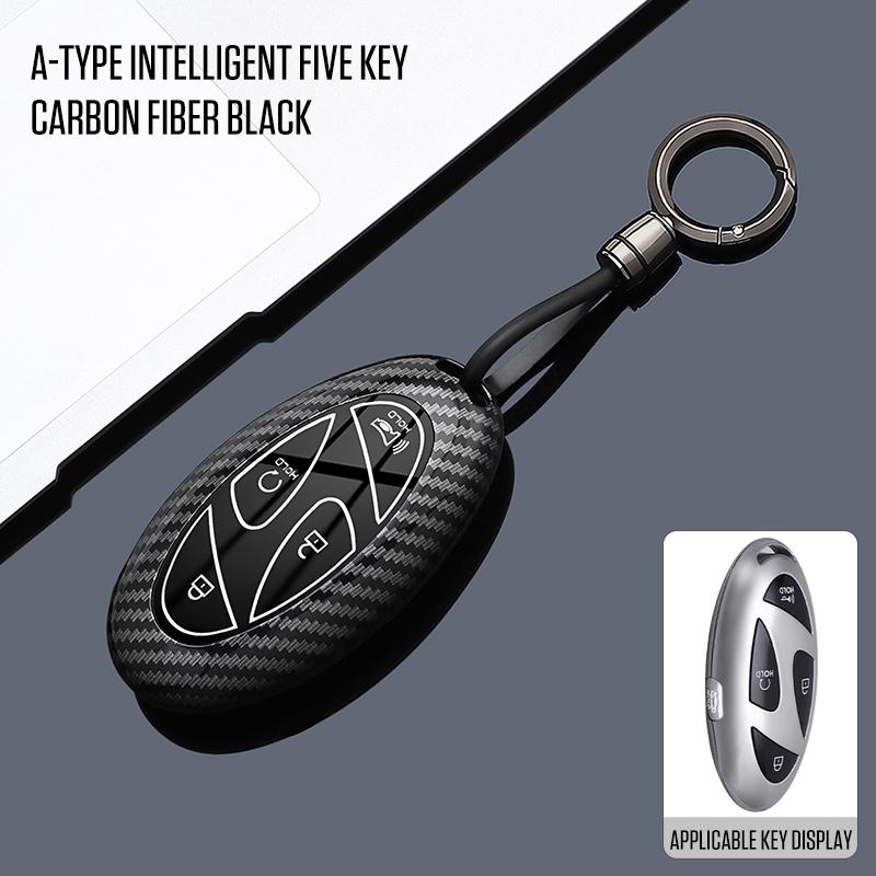Car ABS TPU Key Case Cover Holder Buckle For Hyundai Ionic 6 Grandeur GN7 Kona Ev New Grand Prix 5/7Buttons Key Shell Decoration