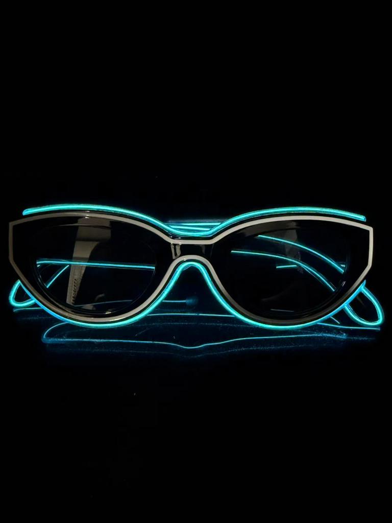 Wireless El Luminous Glasses Disco Luminous Led Online Celebrity Sunglasses Pixel Ktv Bar Atmosphere Concert Flash.