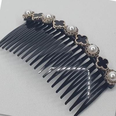 Clover Pearl Decorated Hairpin Tweezers for Hair Clip-type Coordination